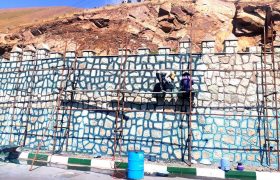 بندکشی و زیباسازی دیوار ورودی سولقان
